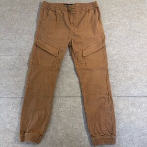 Rocawear Men’s Cargo Jogger Pants Brown Size Large Stretch Utility Style Vintage